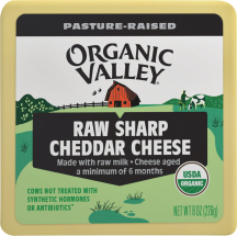 Organic Raw Cheddar Cheese product image.