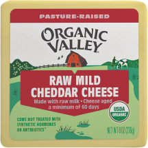 Organic Mild Raw Cheddar Cheese product image.