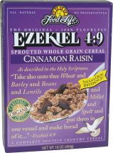 Organic Ezekiel 4:9 Cinnamon Raisin Cereal product image.