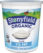 Organic 0% Fat Smooth & Creamy Yogurt product image.