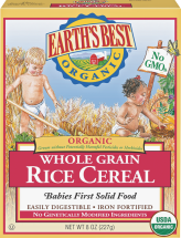Organic Whole Grain Rice Cereal product image.