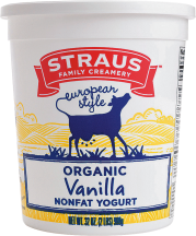 Organic Non Fat Yogurt; Vanilla product image.