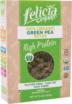 100% Organic Green Pea Pasta product image.