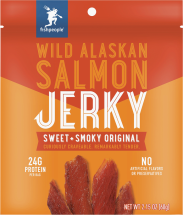 Wild Alaskan Salmon Jerky product image.
