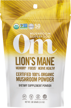100% Organic Lion's Mane Mushroom Powder product image.