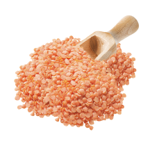 Organic Red Split Lentils product image.
